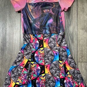 Wednesday inspired Graphic Dress